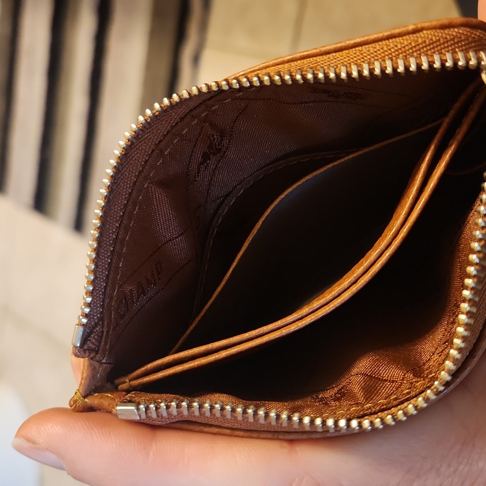 Longchamp Brown Leather Key & Card Holder Set - Picture 7 of 8
